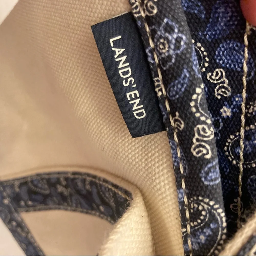 Land's End Super cute Paisley canvas mini tote bag - Picture 8 of 9